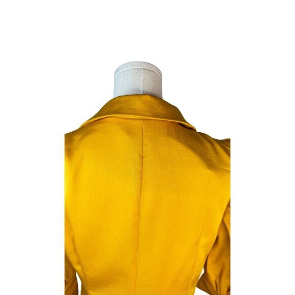 NWT Choosy Yellow/Gold Wrap Dress Size 2 Puff Sleeves & Button Cuffs - Picture 6 of 16